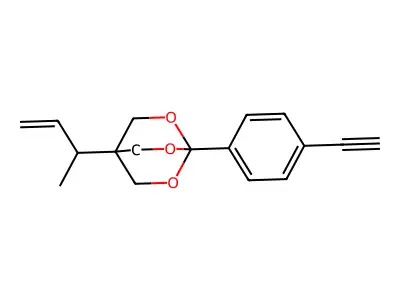 2,6,7-Trioxabicyclo(2.2.2)octane, 1-(4-ethynylphenyl)-4-(1-methyl-2-propenyl)- structure
