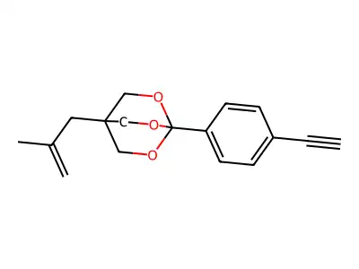 2,6,7-Trioxabicyclo(2.2.2)octane, 1-(4-ethynylphenyl)-4-(2-methyl-2-propenyl)- structure
