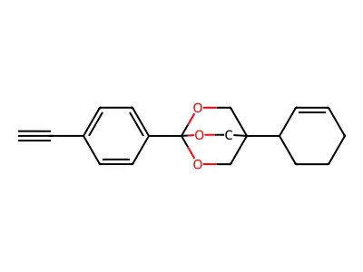 2,6,7-Trioxabicyclo(2.2.2)octane, 4-(2-cyclohexen-1-yl)-1-(4-ethynylphenyl)- structure