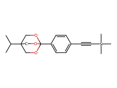 Silane, ((4-(4-(1-methylethyl)-2,6,7-trioxabicyclo(2.2.2)oct-1-yl)phenyl)ethynyl)trimethyl- structure