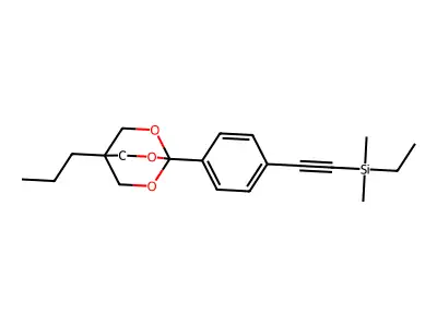 Silane, ethyldimethyl((4-(4-propyl-2,6,7-trioxabicyclo(2.2.2)oct-1-yl)phenyl)ethynyl)- structure