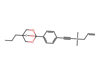 Silane, dimethyl-2-propenyl((4-(4-propyl-2,6,7-trioxabicyclo(2.2.2)oct-1-yl)phenyl)ethynyl)- structure