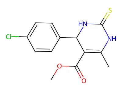 Methyl 2-(4-chlorophenyl)-6-methyl-4-thioxo-2H,3H,5H-3,5-diazinecarboxylate structure