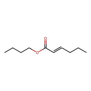 Butyl hex-2-enoate structure