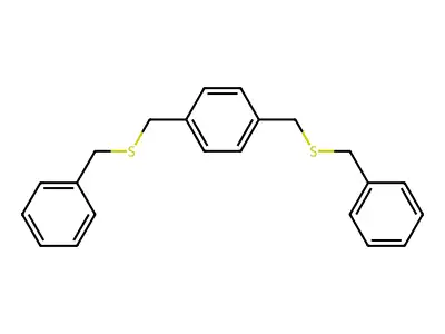 Alpha,alpha'-bis(benzylthio)-P-xylene structure