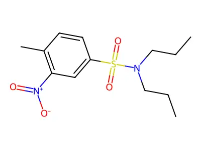 4-methyl-3-nitro-N,N-dipropylbenzenesulfonamide structure