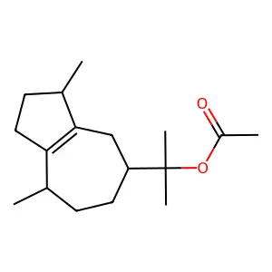 2-(3,8-Dimethyl-1,2,3,4,5,6,7,8-octahydro-5-azulenyl)-2-propanyl acetate structure