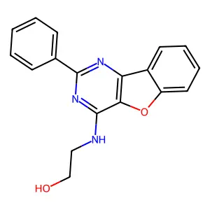 2-[(2-Phenyl-[1]benzofuro[3,2-d]pyrimidin-4-yl)amino]ethanol structure