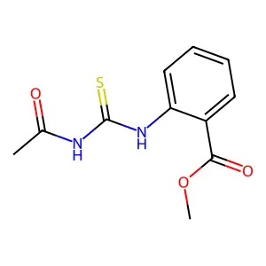 Methyl 2-(acetylcarbamothioylamino)benzoate structure