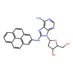 N-(deoxyadenosin-8-yl)-2-aminopyrene structure
