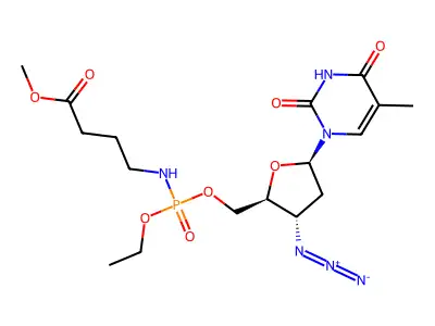 MeOCOPrNHPO3(Et)AZT structure