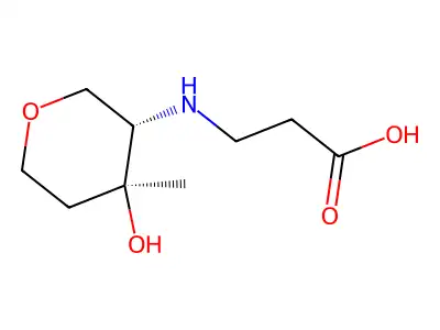 beta-Alanine, N-(1,5-anhydro-2,4-dideoxy-3-C-methyl-L-threo-pentitol-2-yl)- structure