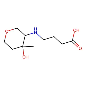 L-threo-Pentitol, 1,5-anhydro-2-((3-carboxypropyl)amino)-2,4-dideoxy-3-C-methyl- structure