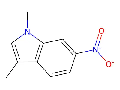 1,3-dimethyl-6-nitro-1H-indole structure