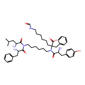 Formyl-aminohexyl-leucyl-phenylalanyl-aminohexyl-tyrosyl-phenylalanine structure