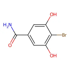 4-溴-3,5-二羟基苯甲酰胺 structure