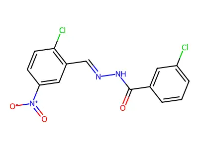 3-chloro-N'-(2-chloro-5-nitrobenzylidene)benzohydrazide structure
