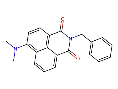 2-benzyl-6-(dimethylamino)-1H-benzo[de]isoquinoline-1,3(2H)-dione structure