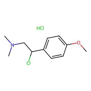 Phenethylamine, beta-chloro-N,N-dimethyl-p-methoxy-, hydrochloride structure