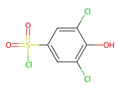 3,5-Dichloro-4-hydroxybenzene-1-sulfonyl chloride structure