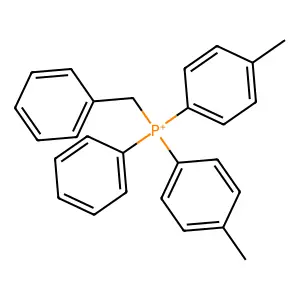 Benzyl(bis(4-methylphenyl))phenylphosphorane structure
