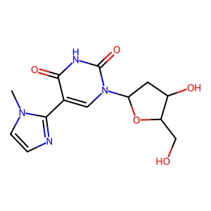 1-(4-Hydroxy-5-hydroxymethyl-tetrahydro-furan-2-yl)-5-(1-methyl-1H-imidazol-2-yl)-1H-pyrimidine-2,4-dione structure