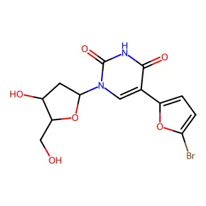 5-(5-Bromo-2-furanyl)-2'-deoxyuridine structure