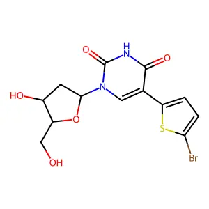 5-(5-Bromothien-2-yl)-2'-deoxyuridine structure