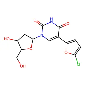 5-(5-Chloro-2-furanyl)-2'-deoxyuridine structure