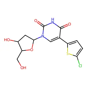 5-(5-Chlorothien-2-yl)-2'-deoxyuridine structure