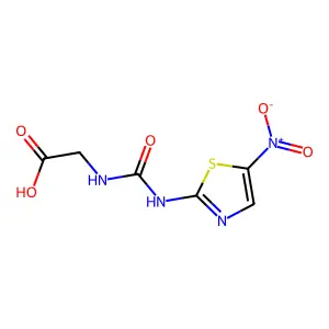N-(5-Nitro-2-thiazolyl)-N'-carboxymethylurea structure