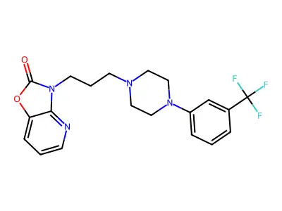 Oxazolo(4,5-b)pyridin-2(3H)-one, 3-(3-(4-(3-(trifluoromethyl)phenyl)-1-piperazinyl)propyl)- structure