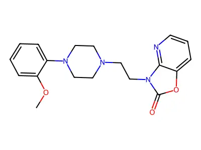 Oxazolo(4,5-b)pyridin-2(3H)-one, 3-(2-(4-(2-methoxyphenyl)-1-piperazinyl)ethyl)- structure