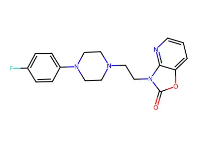 Oxazolo(4,5-b)pyridin-2(3H)-one, 3-(2-(4-(4-fluorophenyl)-1-piperazinyl)ethyl)- structure