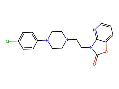 Oxazolo(4,5-b)pyridin-2(3H)-one, 3-(2-(4-(4-chlorophenyl)-1-piperazinyl)ethyl)- structure