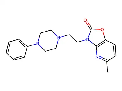 Oxazolo(4,5-b)pyridin-2(3H)-one, 5-methyl-3-(2-(4-phenyl-1-piperazinyl)ethyl)- structure