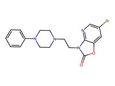 Oxazolo(4,5-b)pyridin-2(3H)-one, 6-bromo-3-(2-(4-phenyl-1-piperazinyl)ethyl)- structure