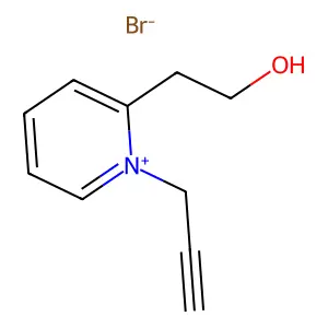 Pyridinium, 2-(2-hydroxyethyl)-1-(2-propyn-1-yl)-, bromide (1:1) structure