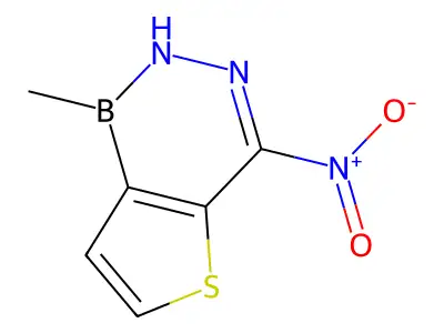 4-(Nitro)-1-methyl-1,2-dihydrothieno[3,2-d][1,2,3]diazaborinine structure
