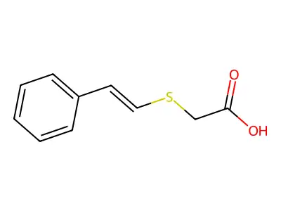 Acetic acid,2-[(2-phenylethenyl)thio]- structure