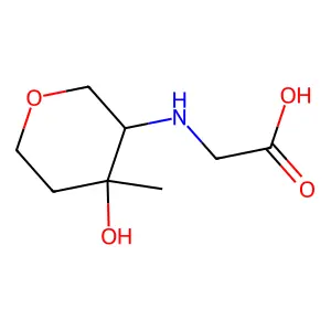 Glycine, N-(1,5-anhydro-2,4-dideoxy-3-C-methyl-L-threo-pentitol-2-yl)- structure