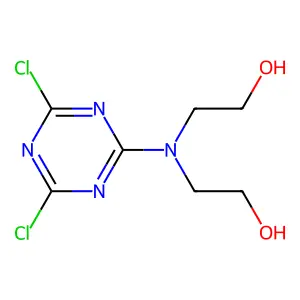 2,2'-((4,6-Dichloro-1,3,5-triazin-2-yl)imino)bisethanol structure