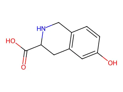 1,2,3,4-Tetrahydro-6-hydroxy-3-isoquinolinecarboxylic acid structure