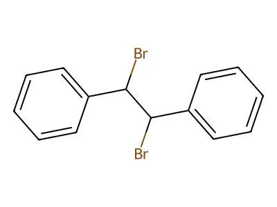 meso-1,2-Dibromo-1,2-diphenylethane structure