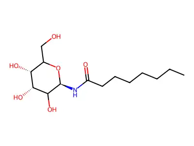 N-Octanoylglucosylamine structure