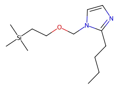 1H-Imidazole, 2-butyl-1-[[2-(trimethylsilyl)ethoxy]methyl]- structure