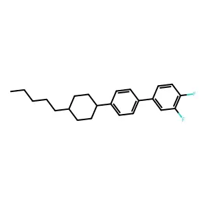 3,4-Difluoro-4'-(trans-4-pentylcyclohexyl)-1,1'-biphenyl structure
