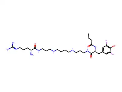 Diiodo-philanthotoxin-343-arginine structure