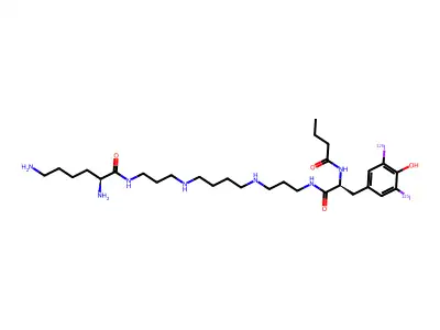 Diiodo-philanthotoxin-343-lysine structure