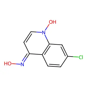 N-(7-chloro-1-hydroxyquinolin-4-ylidene)hydroxylamine structure